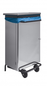 Pattumiera rettangolare Inox 110 LT - Img 1